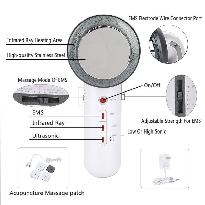 Led Ultrasonic Cavitation Device - 3 in 1