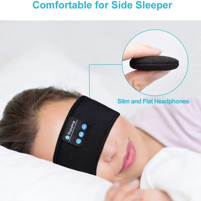 Bluetooth Wireless Headphones 5.0 Sleep Mask Headset Sports Sleeping Headband Elastic Headset for Xiaomi Ios Android Full Phone