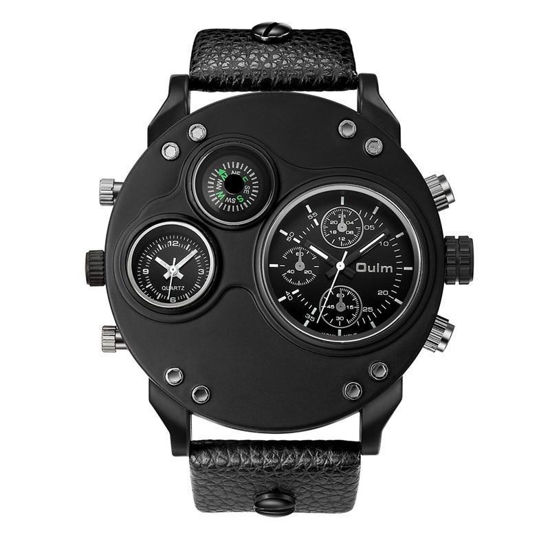 Relógio Oulm Original Masculino Blindado - Resistent Watch relógio 031 AmploTech Preto 