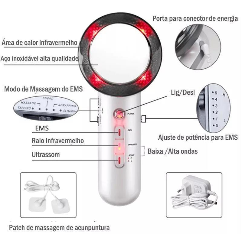 3 in 1 Led Ultrasonic Cavitation Device - UltraLipo®